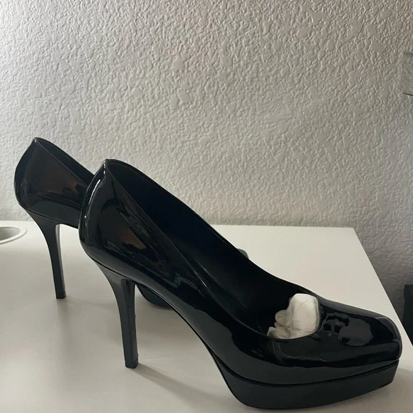 Vintage Gucci Patent Leather Pumps Black Vernice Crystal Nero - Size 9 Authentic - Picture 10 of 16